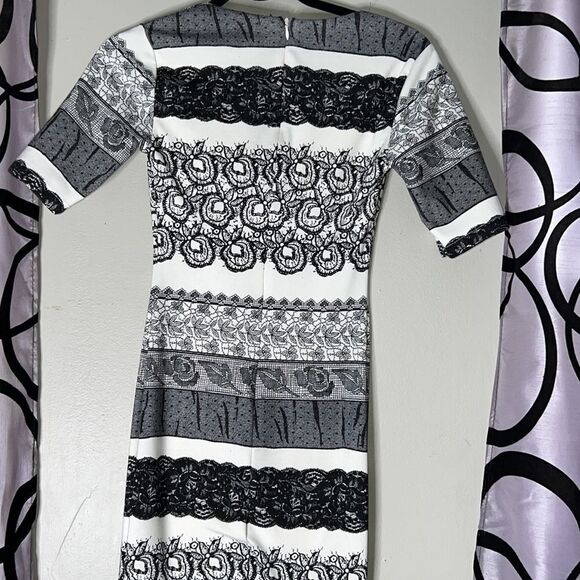 Kardashian Kollection Dress XS white and black zip up - Picture 12 of 12